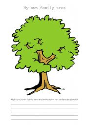 English Worksheet: Family tree