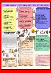 English Worksheet: VERBS EASILY CONFUSED: SAY, TELL, SPEAK, TALK