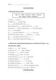 English worksheet: Present simple review (to be + other verbs)