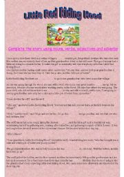 English Worksheet: Little red riding hood