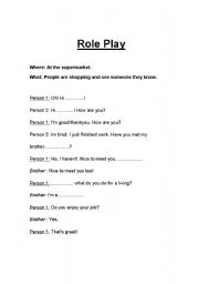 English Worksheet: Jobs-Role play