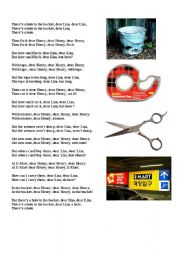 English Worksheet: There´s a Hole in the Bucket Song