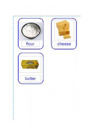 English worksheet: Cheese Biscuit ingredient cards