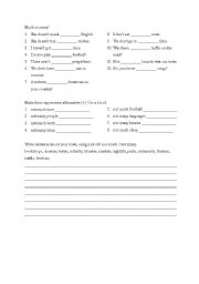 English Worksheet: Much and Many