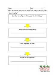 English worksheet: Three little pigs