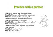 English Worksheet: Conversation