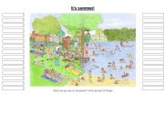 English Worksheet: Its summer - lets go swimming