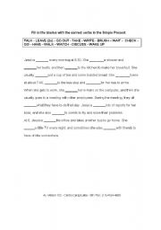 English Worksheet: Simple Present