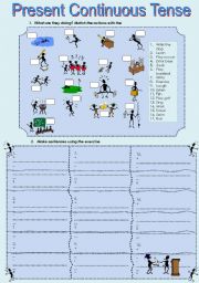 English worksheet: Present Continuous