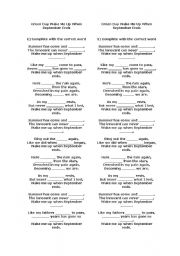 English Worksheet: green day wake me up when september ends