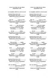 English worksheet: green day wake me up when september ends