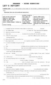 English Worksheet: MULTIPLE CHOICE