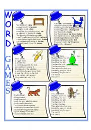 English Worksheet: Word games - elementary 