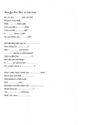 English worksheet: Wish you were here by Pink Floyd