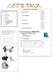 English worksheet: What do you do in your free time? 2 WS