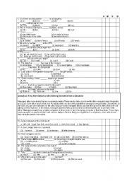 English worksheet: Exam.grammar practice