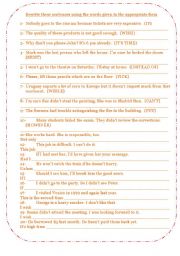 English Worksheet: Rewrite these sentences ... part 4