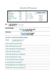 English Worksheet: Adverbs of Frequency