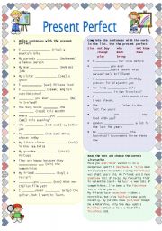 English Worksheet: PRESENT PERFECT