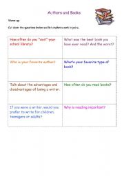 English Worksheet: Funny Authors