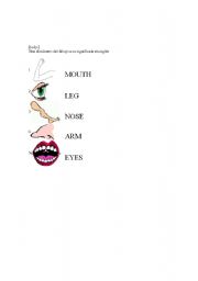 English Worksheet: match the draw with the word