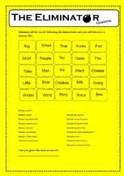 English Worksheet: The Eliminator Game