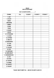 English Worksheet: What is your favorite
