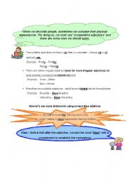 English Worksheet: describing people