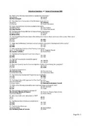 English Worksheet: GK 2009