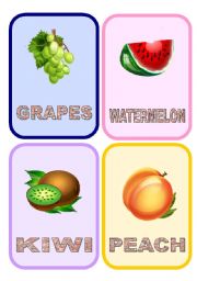 English Worksheet: Fruit flashcards (2/3)