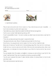 English worksheet: The Ant & The Cicada R: COMP. & some use of english exercises