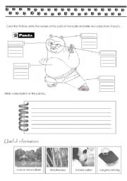 English Worksheet: Describing animals