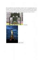 English Worksheet: USA Landmarks