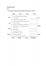 English worksheet: Exam - Flyers / Part 1