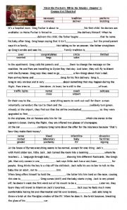 English Worksheet: Meet the Fockers- fill in the blanks- chapter 1