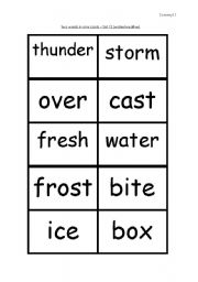 English worksheet: Two words in one - set 13