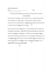English Worksheet: Proofreading Exercise