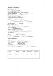 English worksheet: Lirycs- Apologize