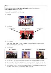 English Worksheet: Talent Show Prersentation
