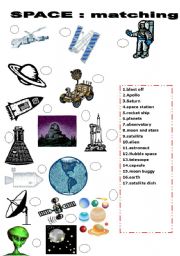 English Worksheet: SPACE