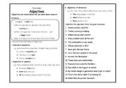 English worksheet: adjectives