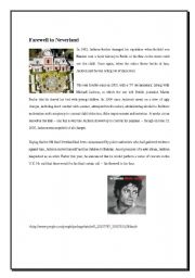 English Worksheet: Superstar Michael Jackson page 4