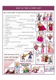 English Worksheet: What do they do every day?