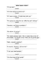 English worksheet: 