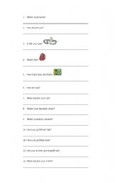 English worksheet: Revision - Interview