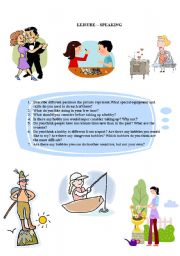 English worksheet: Leisure, Hobbies - Speaking