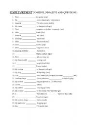 English Worksheet: Simple Present