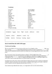 English Worksheet: At the airport