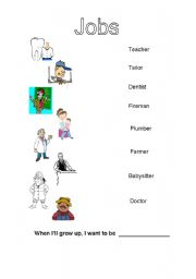 English Worksheet: Jobs