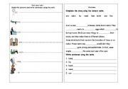 English worksheet: verbs